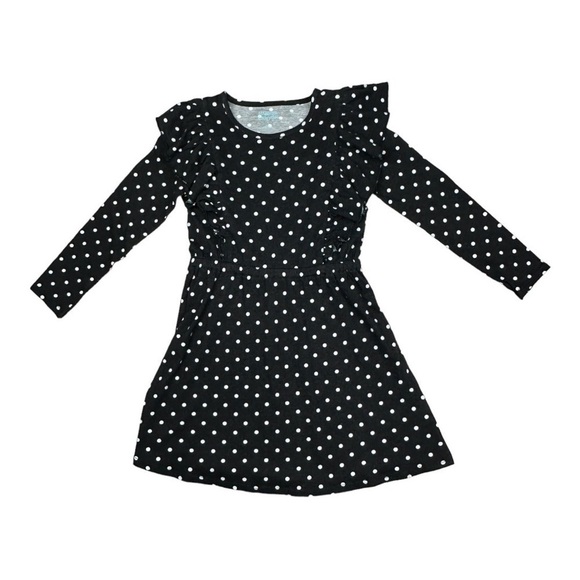 Harper Canyon Polka Dot Long Sleeve Ruffle Dress 
Size 5 - Picture 1 of 4